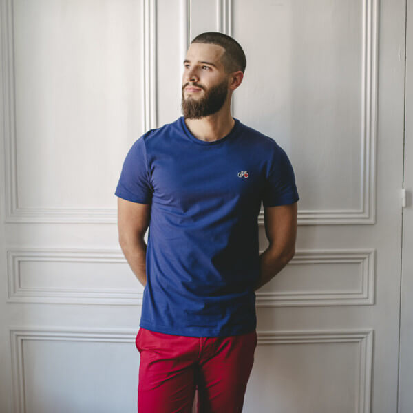 T-Shirt Manches Courtes Baptiste - Bleu - La Gentle Factory