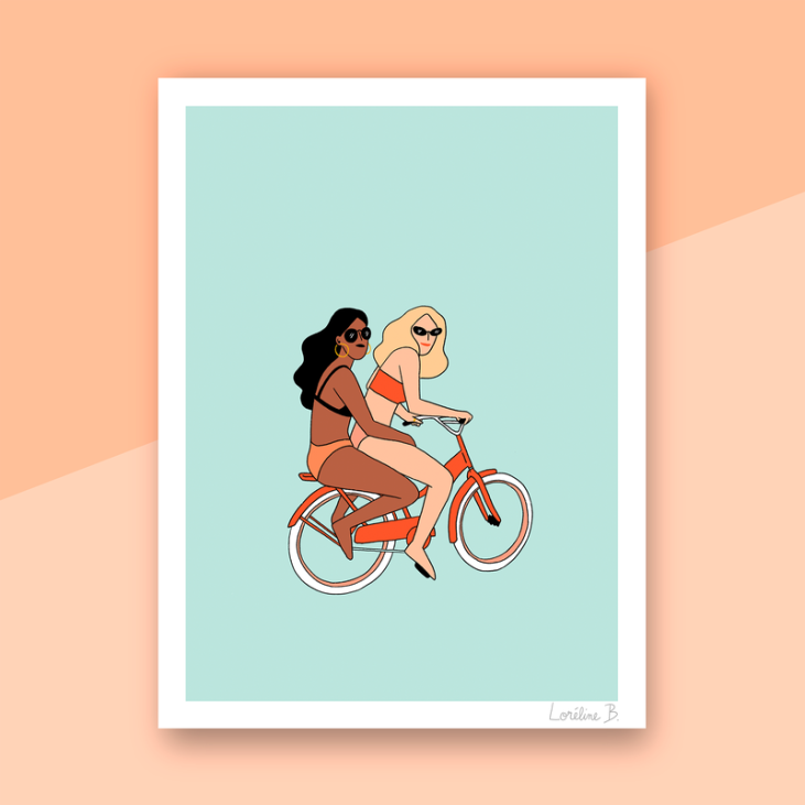 Affiche Vintage Bike - Loréline B.
