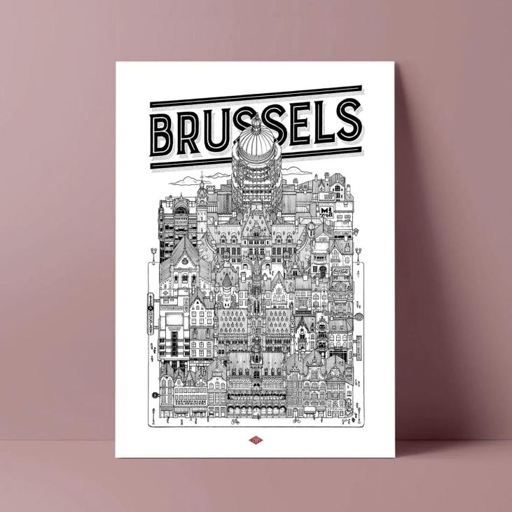 Affiche Bruxelles - Docteur Paper