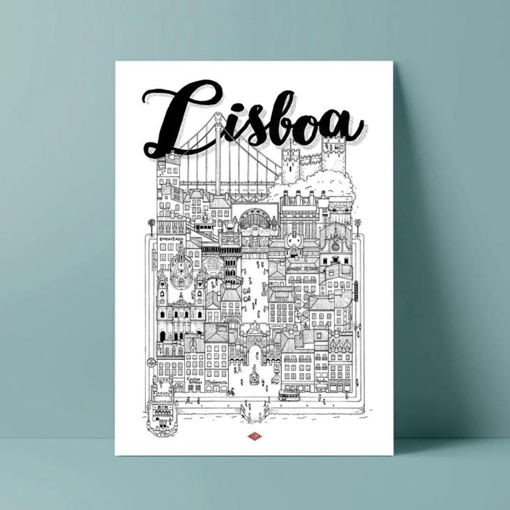 Affiche Lisbonne - Docteur Paper