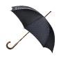 Parapluie Droit Manuel L'Arabica - Montage Anglais - Noir Motifs Grains de Café - Piganiol