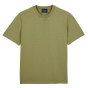 T-Shirt Uni - Coutures V -  Kaki - Le Minor